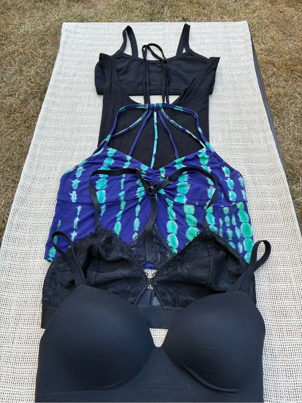 Bundle of 5 Bras and Bralettes- Lotus Tribe, Moon Studio Wear, Soma